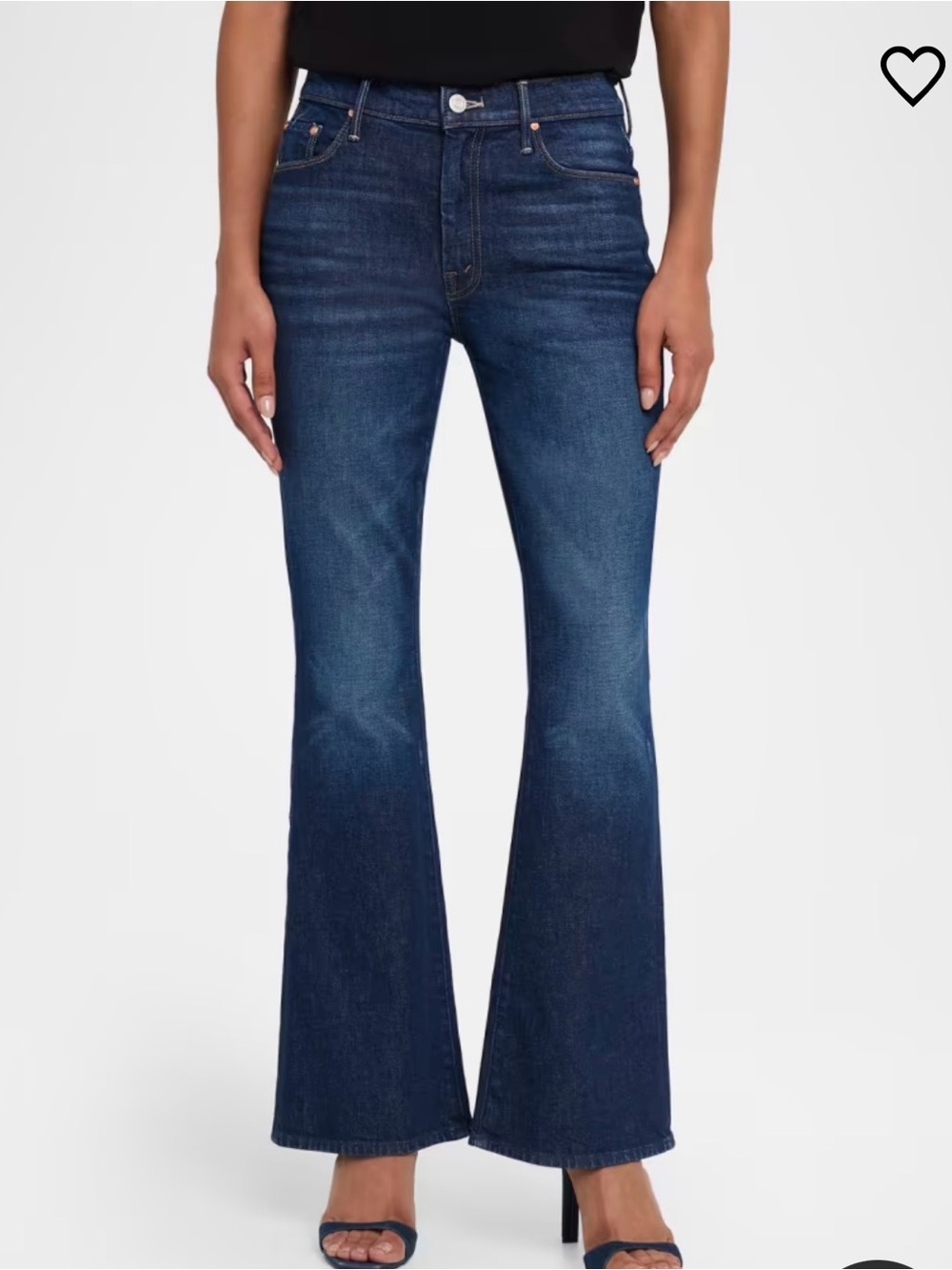 Mother weekender Med Blue High-Rise Flare Jeans 31 love bomb wash